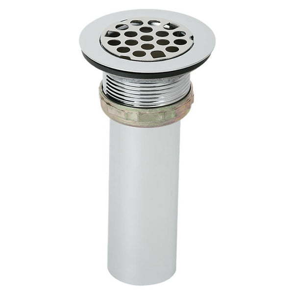 2 in, Drain Fitting Type 304/304L Polished Stainless Steel Steel Body Grid Strainer and Tailpiece