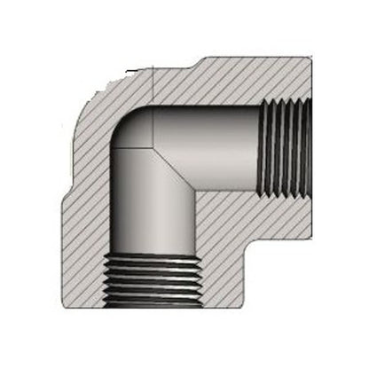 90 deg Elbow, 1 in, FNPT, SCH 80/XH, Forged Steel, 2000 lb