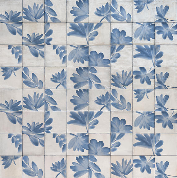 Rice Natural Deco Blossom Square 6X6 Glossy