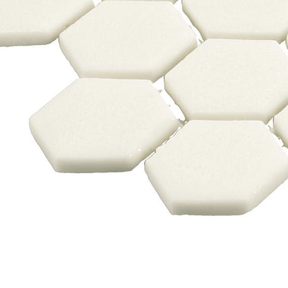 Uptown Glass Alabaster Hexagon 1X1 Mixed