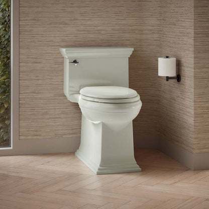 Memoirs 1.28 GPF Compact Elongated One-Piece Comfort Height Toilet with AquaPiston and Glenbury Quiet-Close Seat Included
