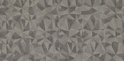 Fabric Art Ashen Steel Prism Rectangle, Modern Kaleidoscope 12X24 Matte