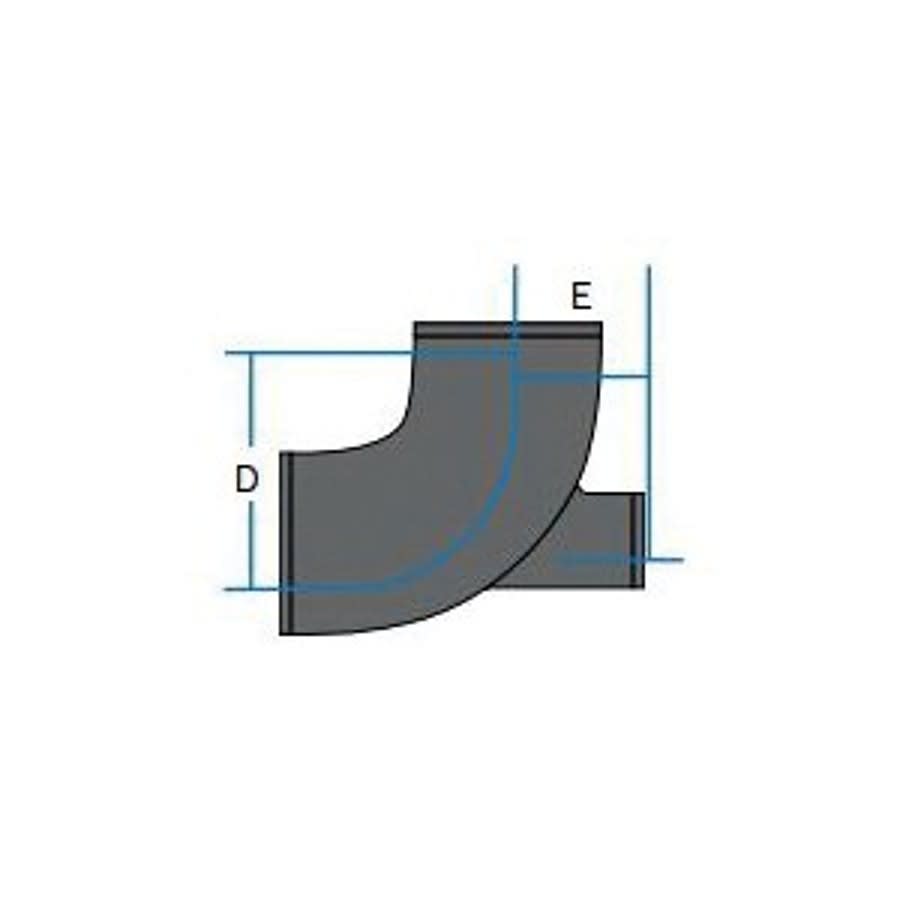 Low Heel 1/4 Bend, 3 x 2 in, No Hub, Cast Iron