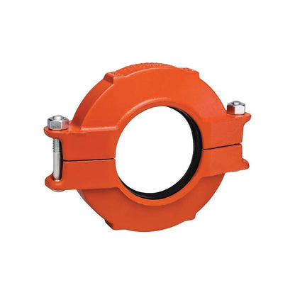 Rigid Coupling, 4 x 2-1/2 in, Groove, Ductile Iron, Enamel Painted