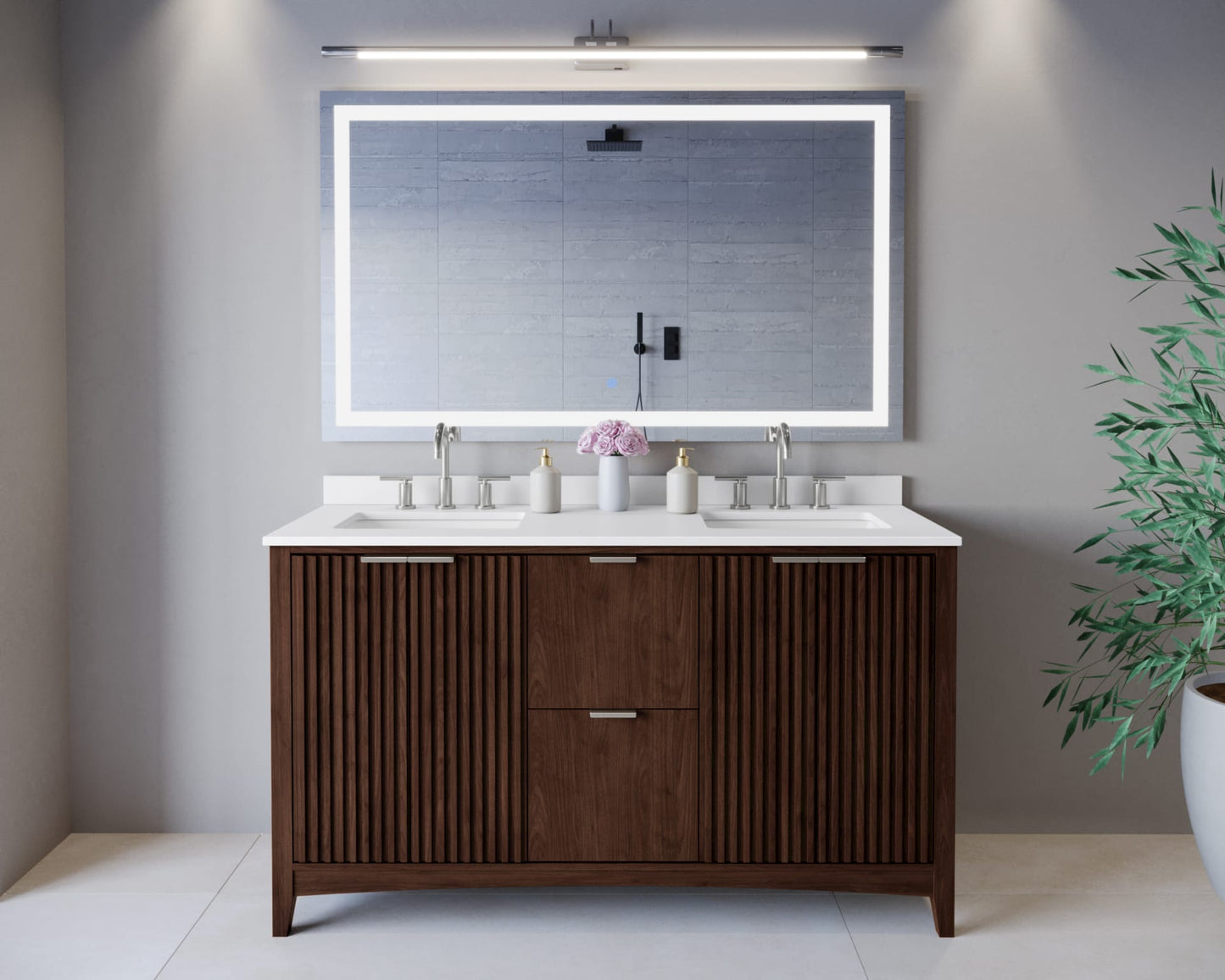 Palmilla Double Bathroom Vanity - 60W x 35H x 22D