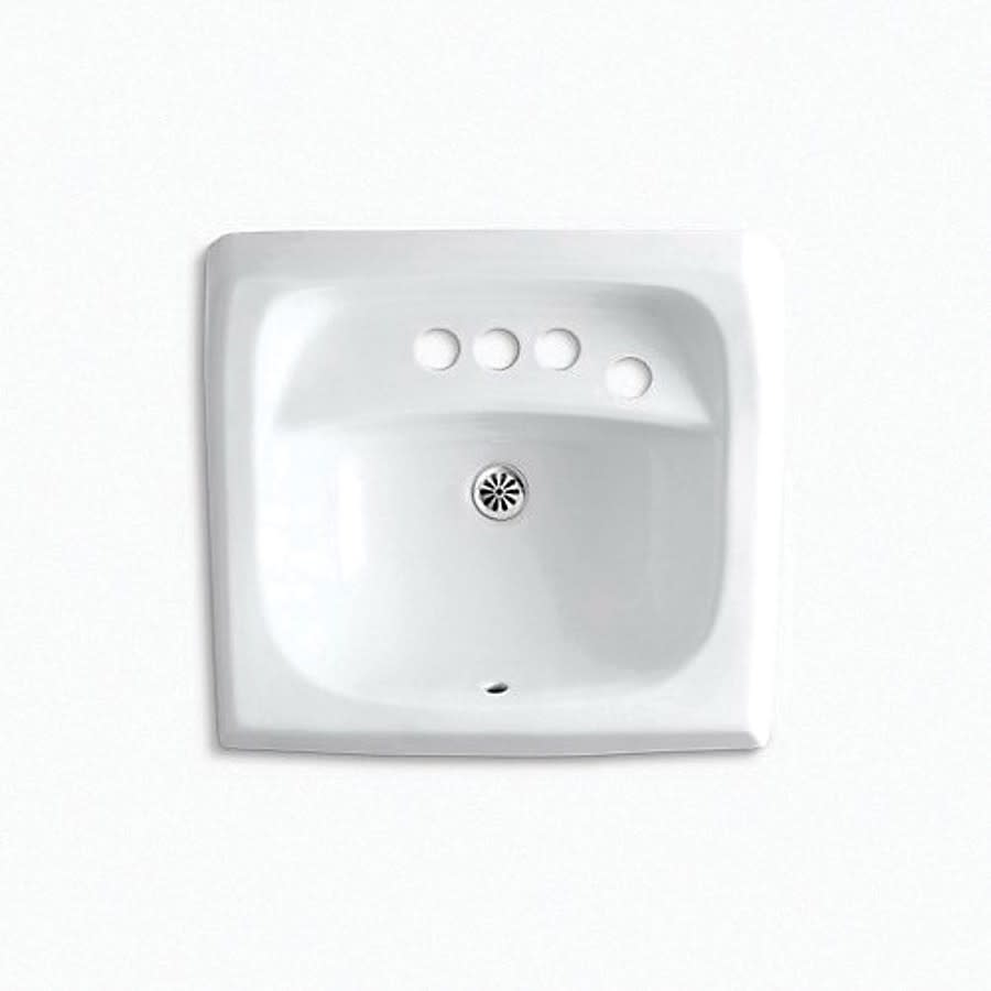 Kingston™ Wall Mount Lavatory Sink, ADA, 21-1/4 x 18-1/4 x 7-1/4 in, Vitreous China, White