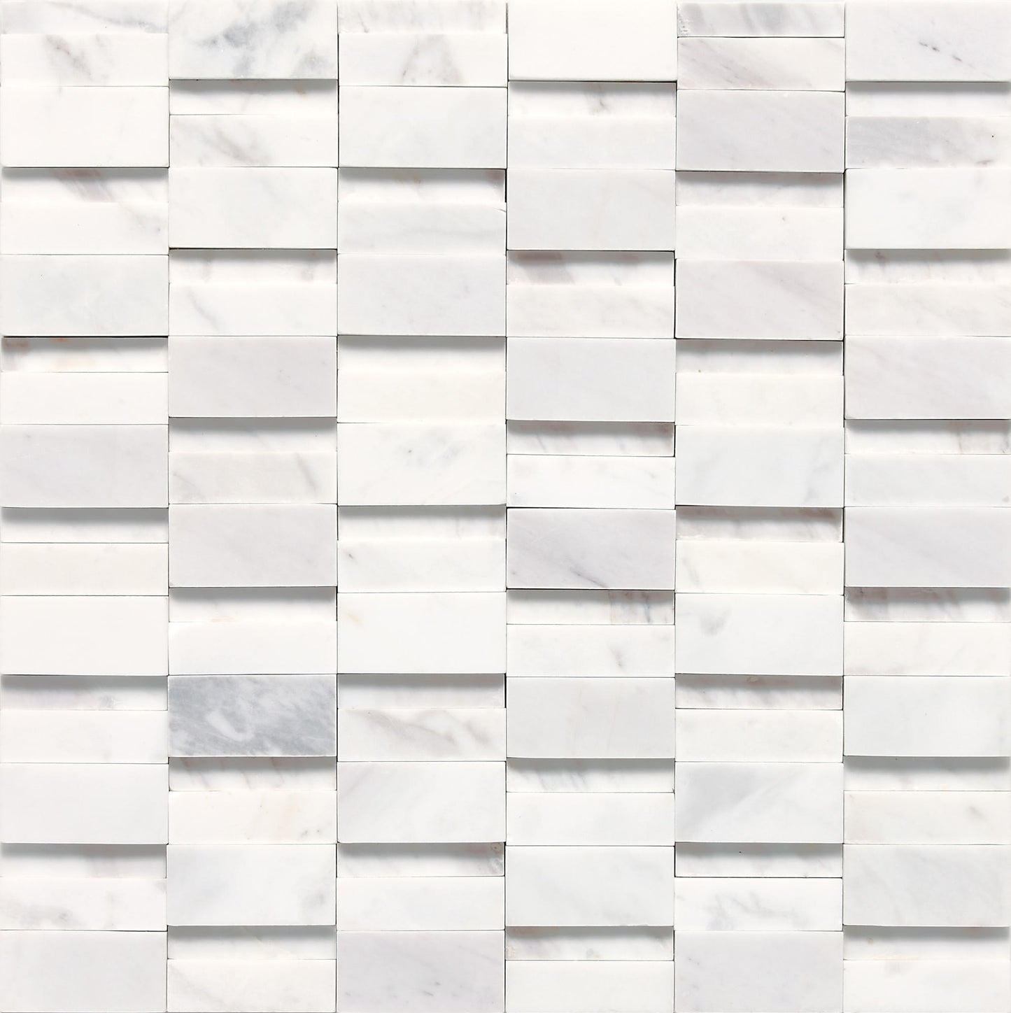 Stone a la Mod Contempo White Wedge, Straight Edge 2X3 Polished