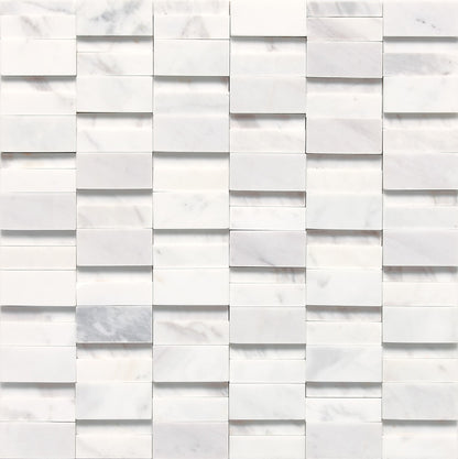 Stone a la Mod Contempo White Wedge, Straight Edge 2X3 Polished