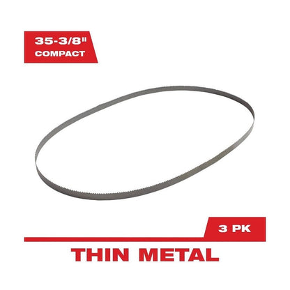 Band Saw Blades, 18 tpi, Wavy Teeth, 3-Pack