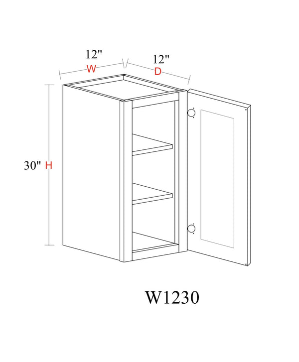 Wall Cabinet - 12"W x 30"H x 12"D