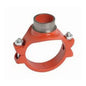 Mechanical Tee, 3 x 1-1/4 in, Groove, Ductile Iron, Enamel Painted
