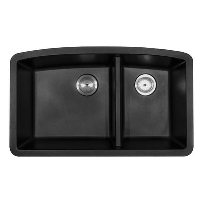 Black Quartz Double Bowl 60/40-3219
