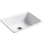 Iron/Tones 24-1/4" Undermount Single Basin Enameled Cast Iron Bar Sink