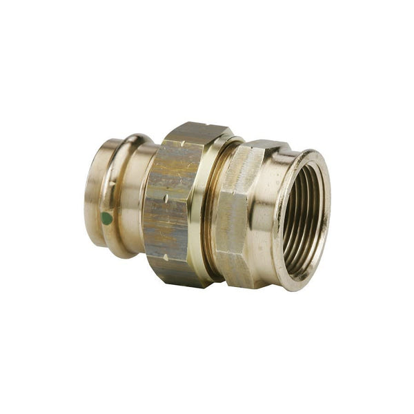 Union, 1/2 in, Press x FNPT, Bronze