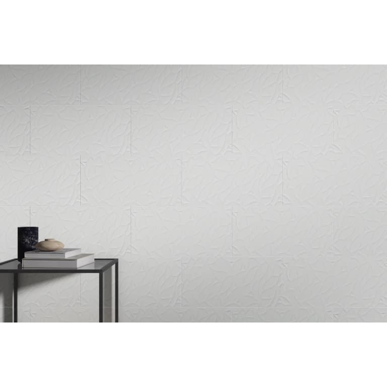 JAZZ BLOOM WHITE GL 12X24