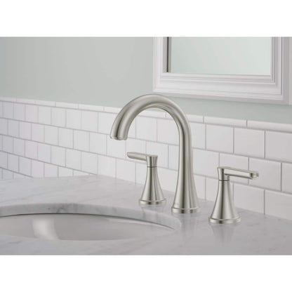 Greydon 8 in. Widespread Double Handle Bathroom Faucet in Spotshield Brushed Nickel