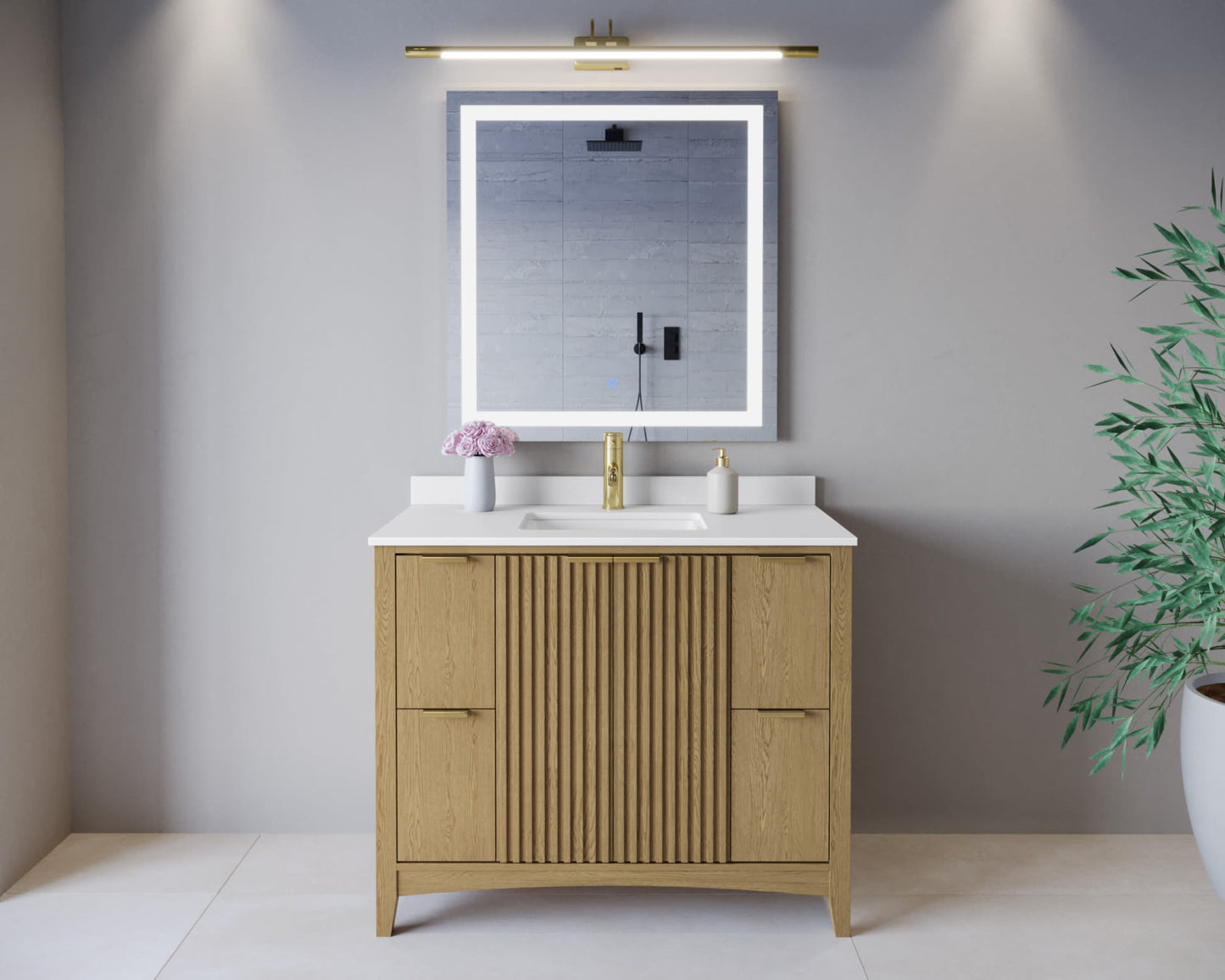 Palmilla Single Bathroom Vanity - 42W x 35H x 22D