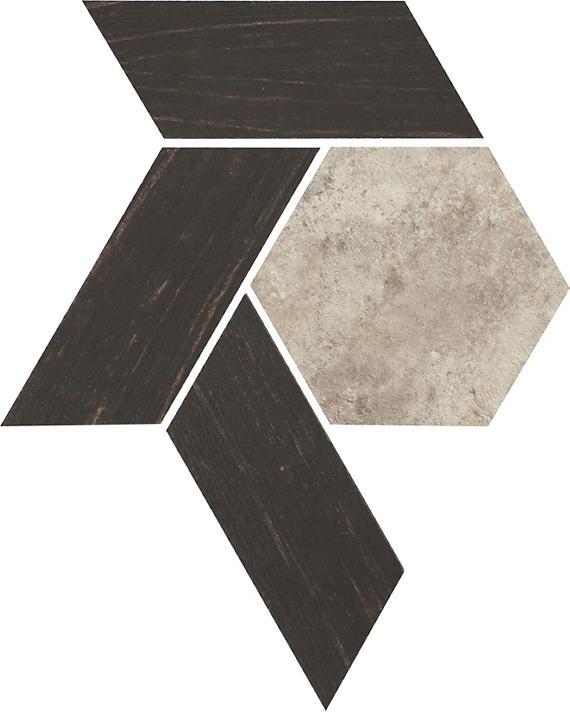 Historic Limestone Native Blend Hexagon 12X10 Matte