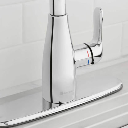 Glacier Bay McKenna Single-Handle Pull Down Sprayer Kitchen Faucet in Stainless Steel with TurboSpray and FastMount