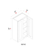 Wall Cabinet - 27"W x 42"H x 12"D