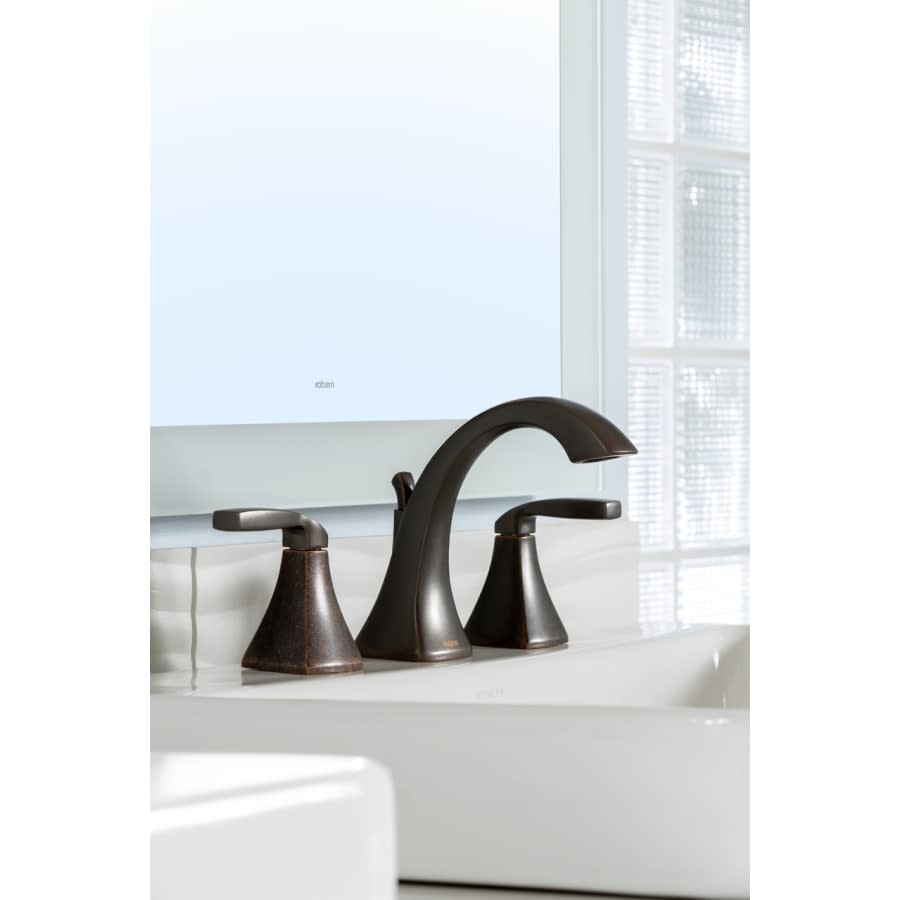 Voss Double Handle Widespread Bathroom Faucet - Pop-Up Drain Included