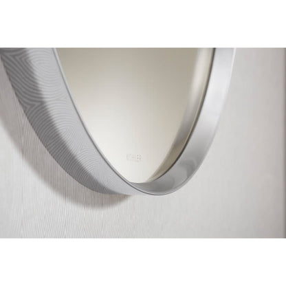 Essential 40-1/16" x 20-1/16" Oval Flat Framed Wall Mounted Bathroom Mirror