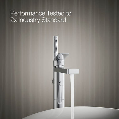 Parallel Floor Mounted Tub Filler - Includes Hand Shower