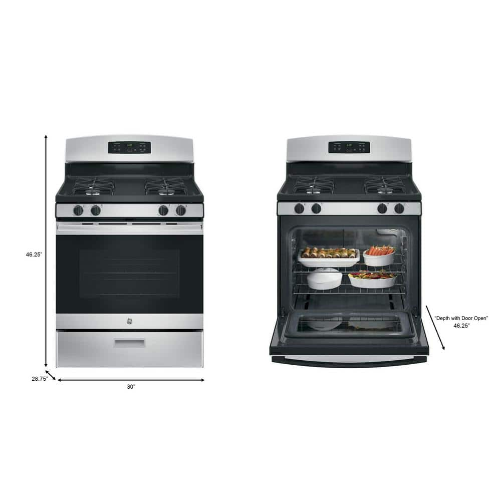 Ge® 30" Free-Standing Gas Range