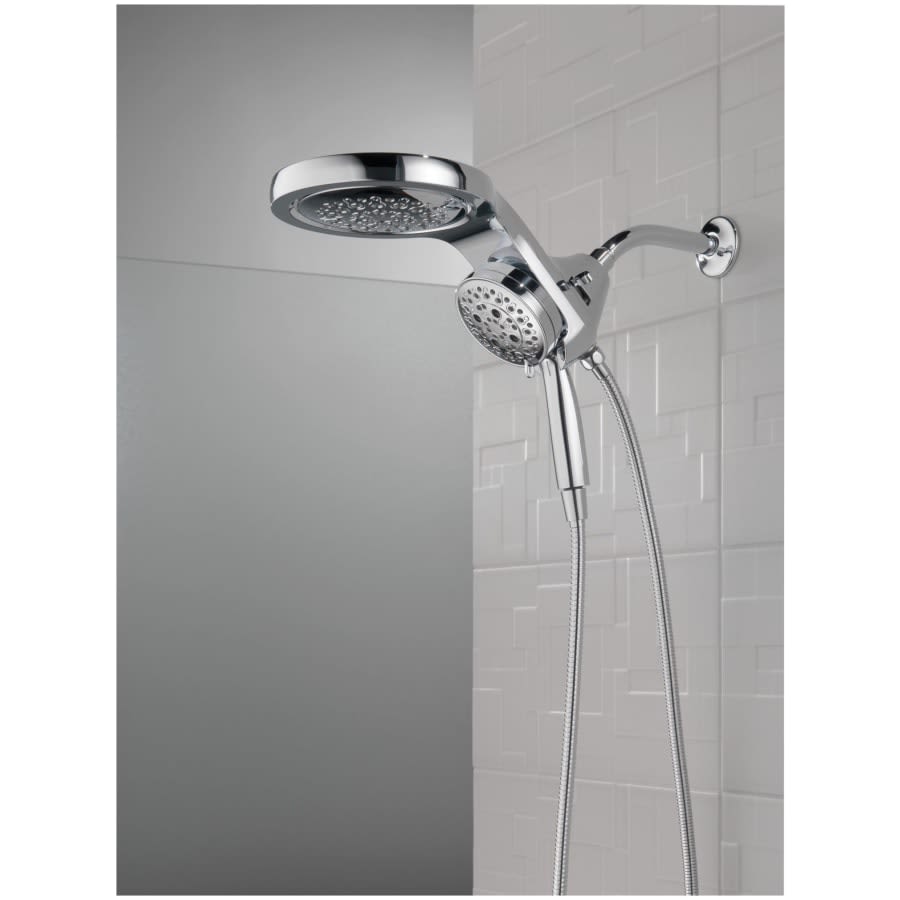 Universal Showering Round 2.5 GPM Multi Function 2-in1 In2ition Shower Head and Hand Shower with Touch Clean, H2Okinetic and MagnaTite Technology