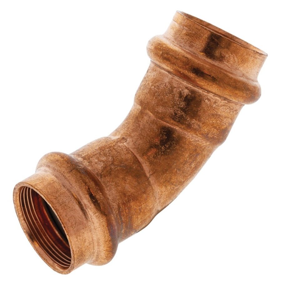 45 deg Elbow, 3/4 in, Press, Copper