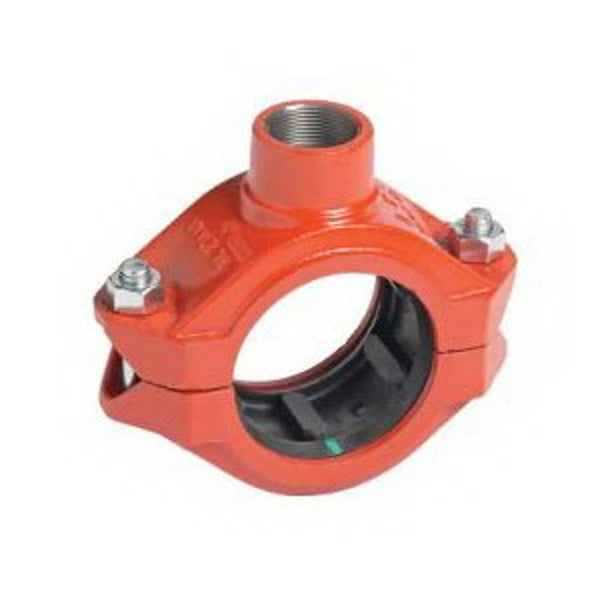 Outlet Coupling, 3 x 3/4 in, Groove x FNPT, Ductile Iron, Enamel Painted