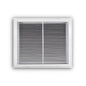 Fixed Bar Type Return Filter Grille, 25 x 20 in, 30 deg Pitch, 2 in Filter, Steel, White