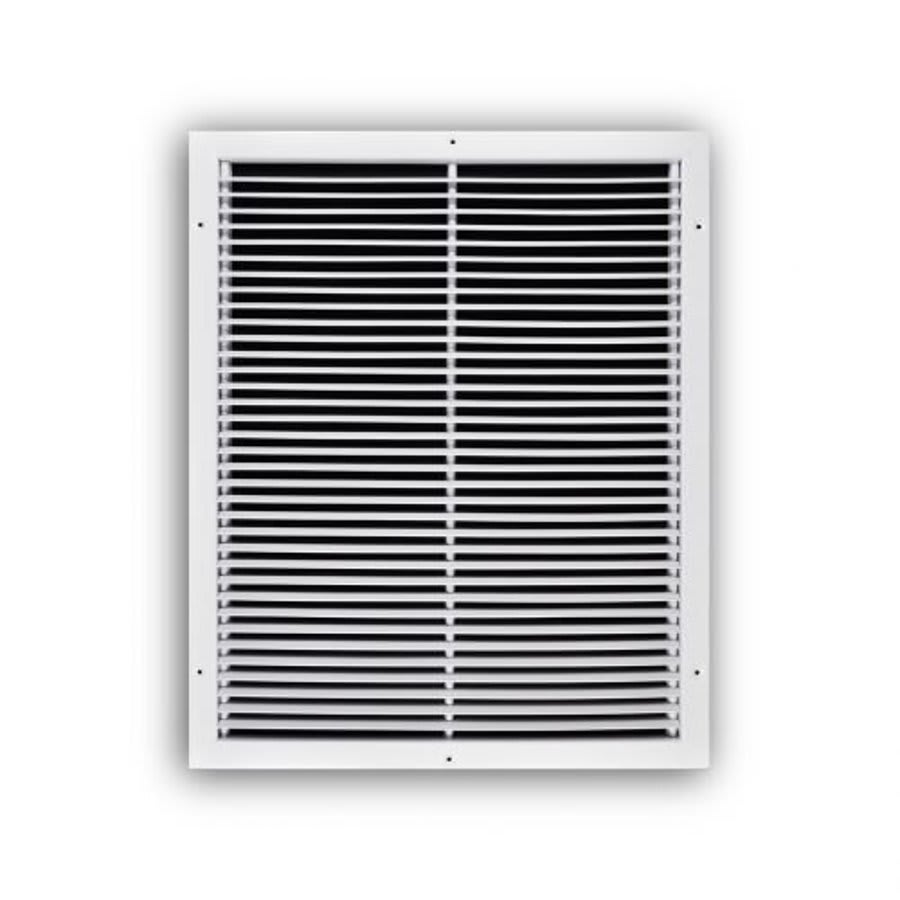 Fixed Bar Type Return Grille, 20 x 25 in, No Damper, Steel, White