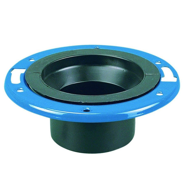 DWV Plastic Ring Closet Flange, 4 in, Spigot, ABS