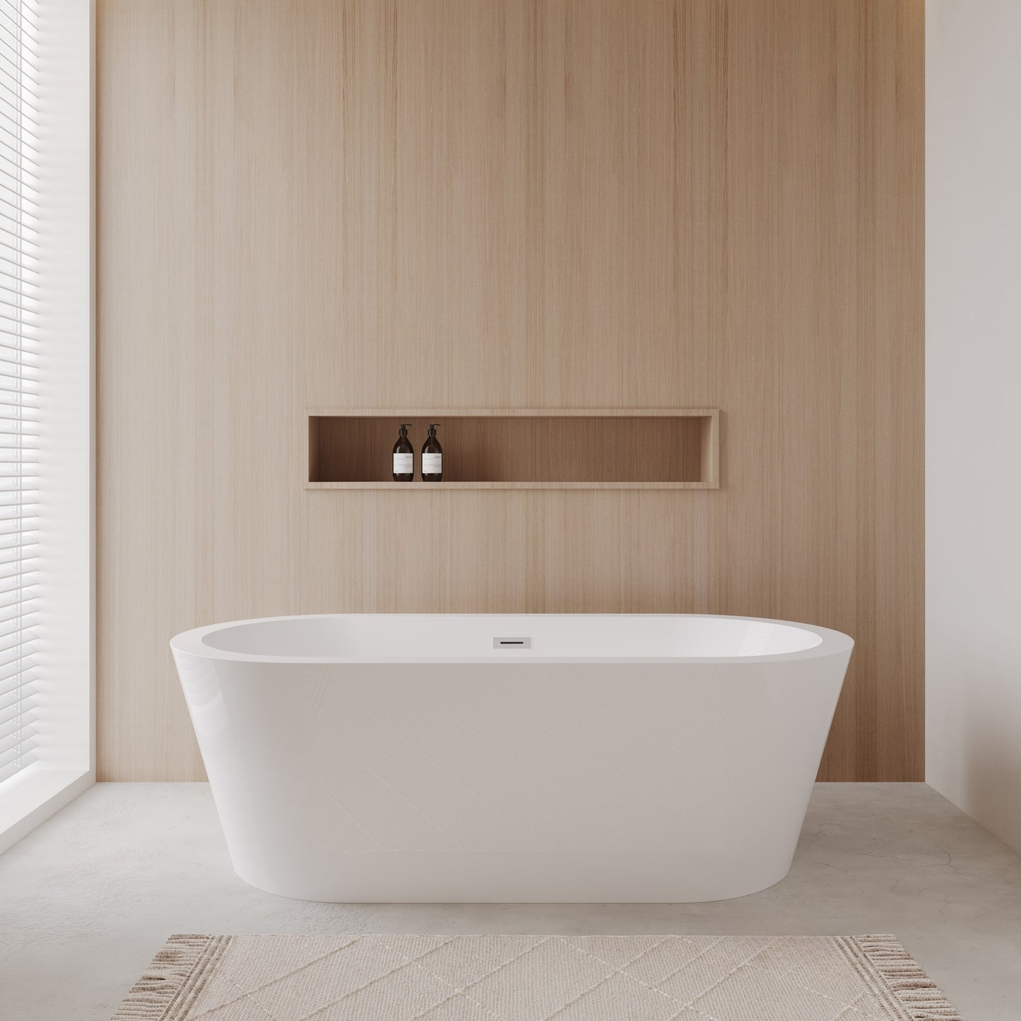 Mermaid Freestanding Bathtub - 71W x 23.25H x 33.5D
