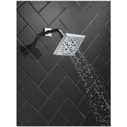 Universal Showering 5-13/16" Square 1.75 GPM Shower Head Full Spray Pattern with Touch Clean and H2Okinetic Technology