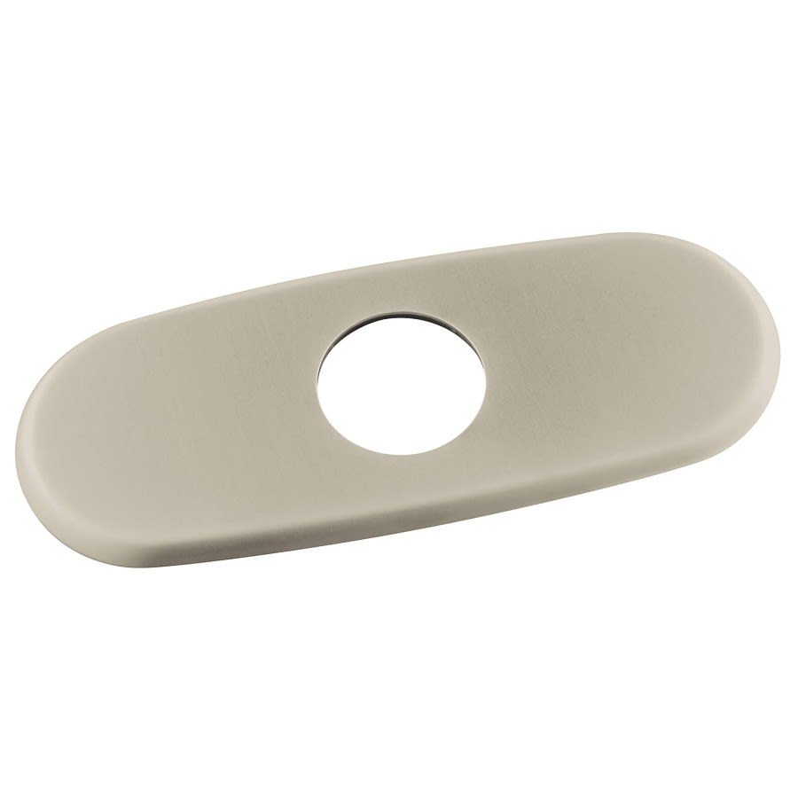 Escutcheon, 6 in L, Metal, Brushed Nickel