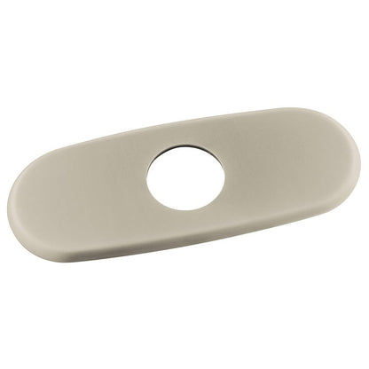 Escutcheon, 6 in L, Metal, Brushed Nickel