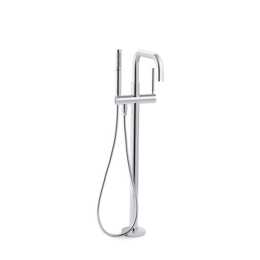 Purist® Tub Faucet With Handshower, ADA, Floor Mount, Polished Chrome