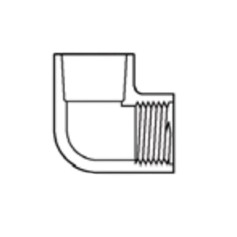 90 deg Elbow, 3 in, Socket x FNPT, SCH 40/STD, PVC