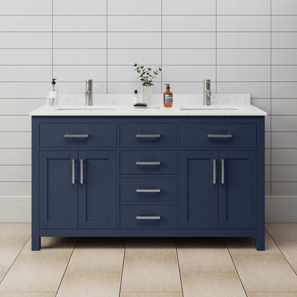 Beckett Double Bathroom Vanity - 60W x 35H x 22D