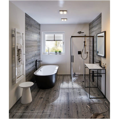 ShowerSelect Square Thermostatic Valve Trim with On/Off Select Push Button for 2 Distinct Functions - Less Rough In