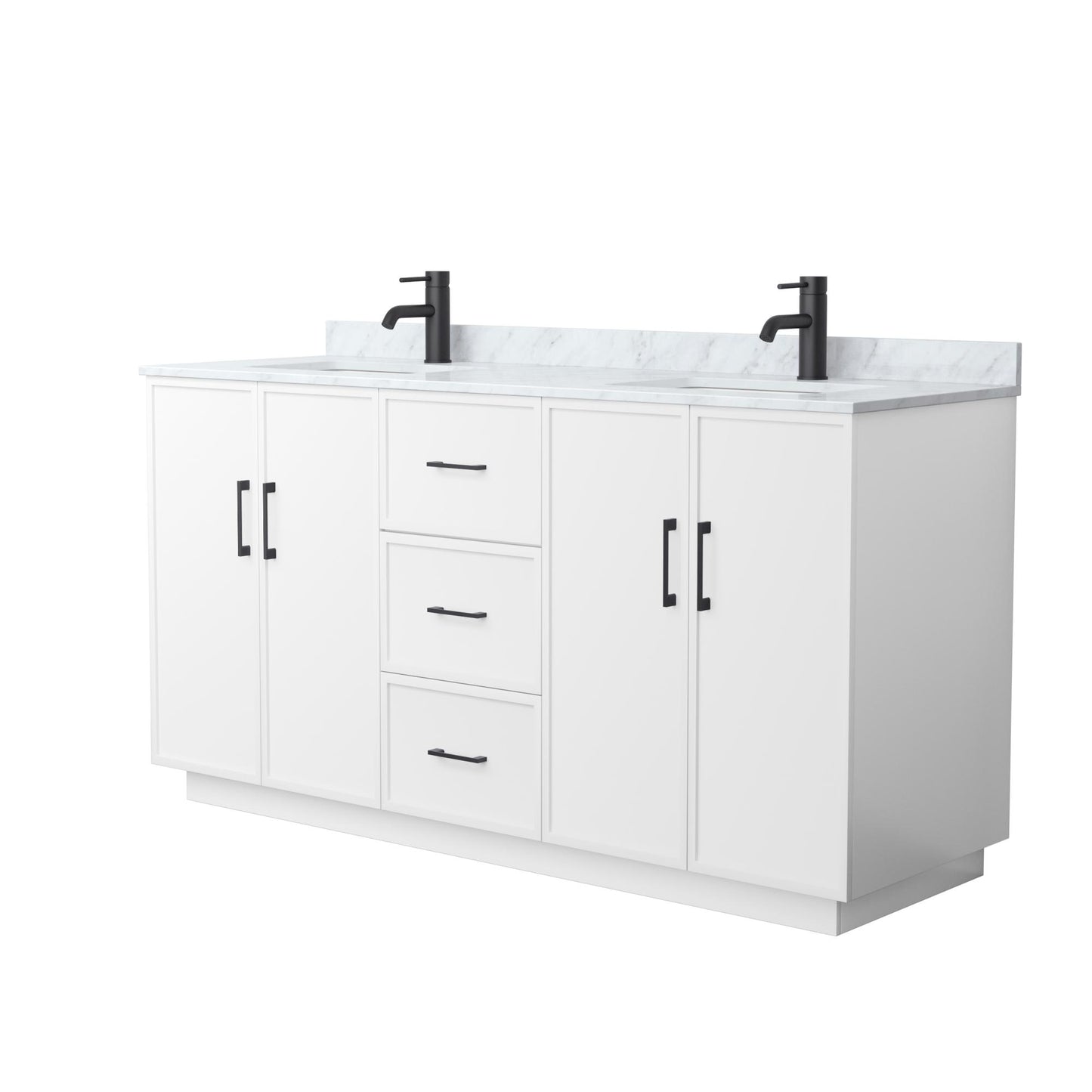 Elan Double Bathroom Vanity with Toe Kick - 66W x 35H x 22D