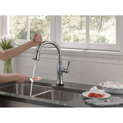 Cassidy Pull-Down Kitchen Faucet with On/Off Touch Activation and Magnetic Docking Spray Head and ShieldSpray - Includes Lifetime Warranty