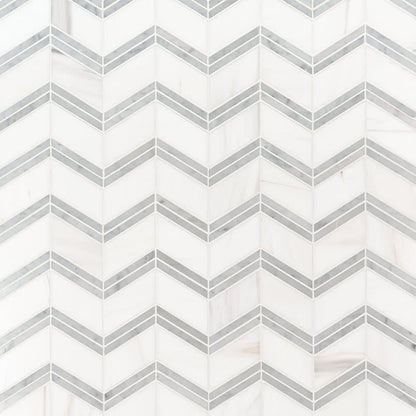 Bianco Dolomite Chevron Polished