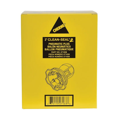 Clean-Seal® Pneumatic Pipe Plug, 3 in Pipe, 13 psi, Natural Rubber