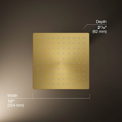 Honesty Square 10" Single Function 1.75 GPM Rainhead with MasterClean Sprayface