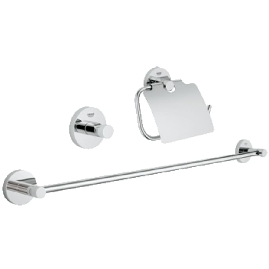 Essentials Accessory Kit - Includes Towel Bar, Toilet Paper Holder, and Robe Hook