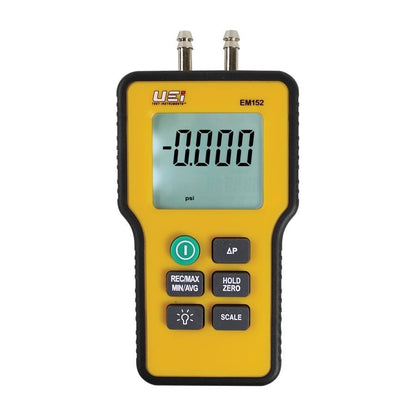 Dual Differential Digital Manometer, +/-2.9 psi, -60 to 60 in H2O, +/- 0.3% Full Scale