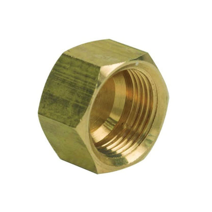 Cap, 3/8 in, Comp, Brass, Rough Brass, Domestic